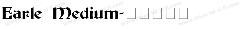 Earle Medium字体转换